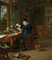 Lekarz w swoim warsztacie - Michiel van Musscher — widok dzieła