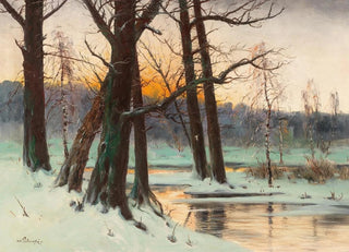 Mieczyslaw Korwin Piotrowski - Verschneite Bachlandschaf.webp