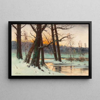 Mieczyslaw Korwin Piotrowski - Verschneite Bachlandschaf.webp