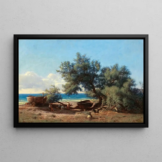 Mikhail Spiridonovich Erassi - On the Coast in Italy.webp