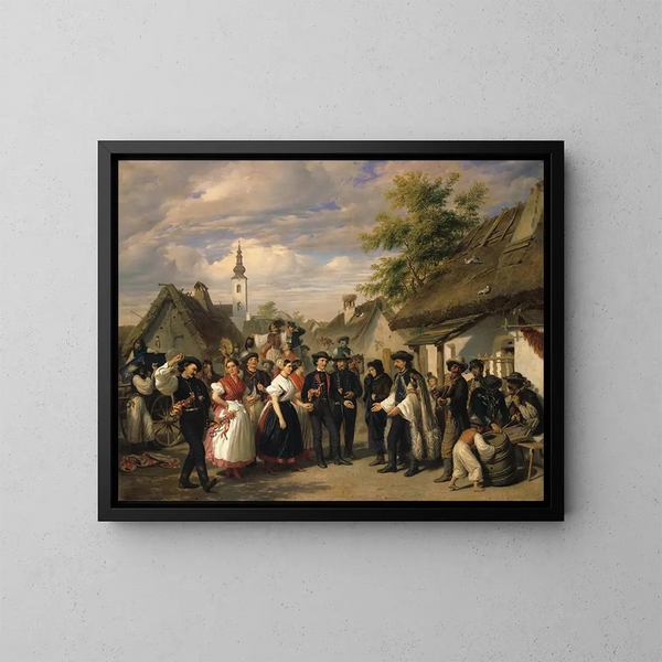 L'Arrivée de la Mariée - Miklós Barabás — oprawiony obraz na ścianie