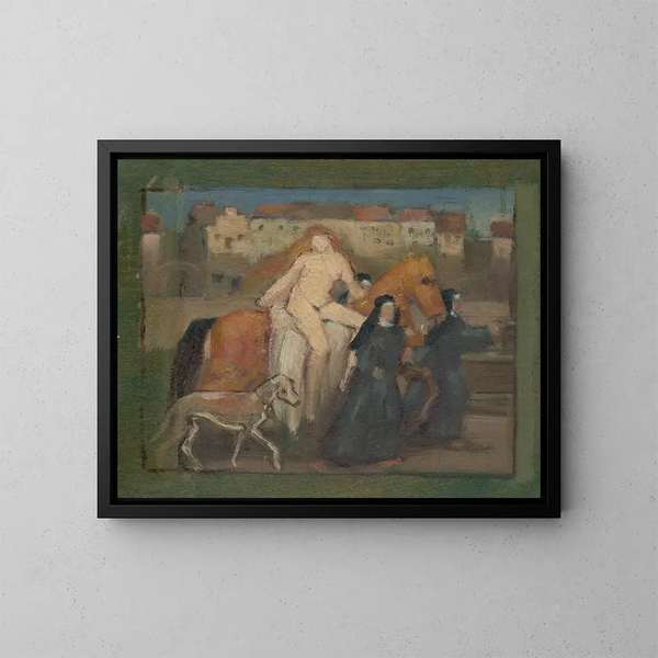 Lady Godiva - Milan Thomka Mitrovský — oprawiony obraz na ścianie