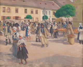 Rynek w Myjawie - Miloš Jiránek — widok dzieła