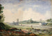 Most wiszący nad rzeką Arno w pobliżu Cascine we Florencji - Miner Kilbourne Kellogg — widok dzieła