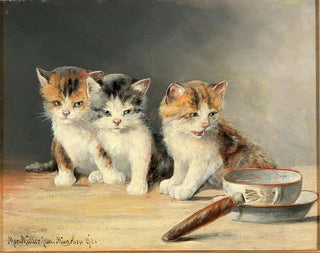 Trzy kotki - Moritz Müller — widok dzieła