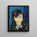 Portret kobiety z grzywką - Moïse Kisling — oprawiony obraz na ścianie