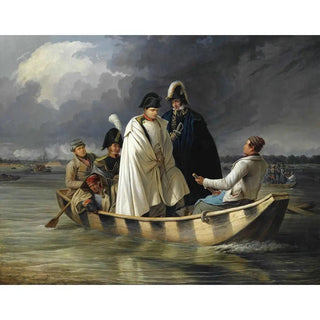 Napoléon quittant la Lobau après la défaite à la bataille d'Aspern d'Anton von Perger | Reproduction Tableau Décoration murale affiche copie
