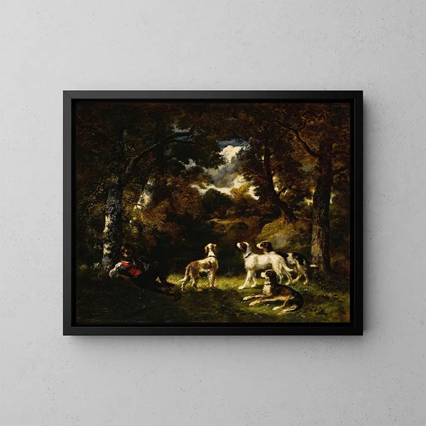 Repos de la chasse - Narcisse Virgile Diaz de la Peña — oprawiony obraz na ścianie