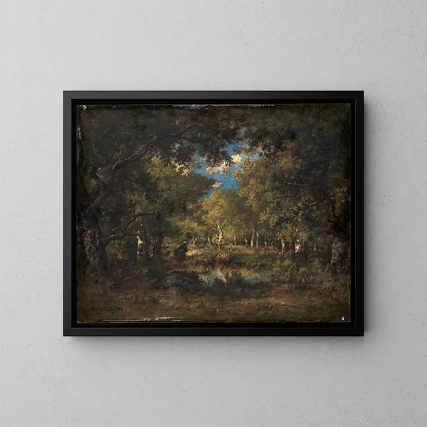 Las las Fontainebleau - Narcisse Virgile Diaz de la Peña — oprawiony obraz na ścianie