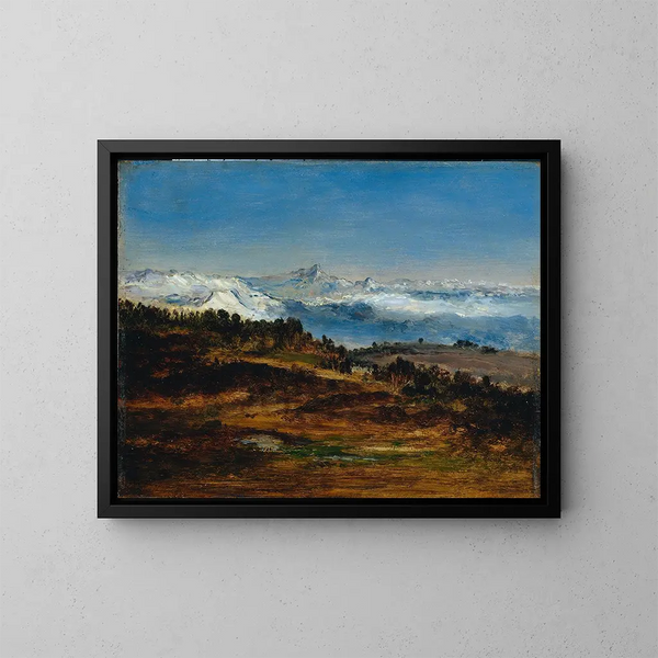 Les Pyrénées, le Pic du Midi de Bigorre - Narcisse Virgile Diaz de la Peña — oprawiony obraz na ścianie