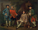 James Grant de Grant, John Mytton, l'honorable Thomas Robinson et Thomas Wynne - Nathaniel Dance-Holland — widok dzieła