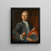 Portret artysty trzymającego rysunek na niedokończonym płótnie powyżej - Nathaniel Hone — oprawiony obraz na ścianie