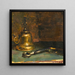 Martwa natura z lampą - Édouard Vuillard — oprawiony obraz na ścianie