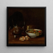 Martwa natura z imbrykiem i owocami - William Merritt Chase — oprawiony obraz na ścianie