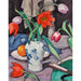 Reprodukcja obrazu martwa natura z tulipanami i wachlarzem - Samuel John Peploe