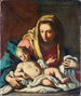 Matka Boska z Dzieciątkiem - Szkoła Neapolitańska — widok dzieła