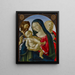Matka Boska z Dzieciątkiem z świętym Janem Chrzcicielem i świętą Marią Magdaleną - Neroccio di Bartolomeo de' Landi — oprawiony obraz na ścianie