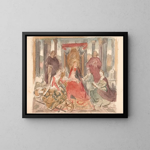 Le Mariage mystique de sainte Catherine - Nicaise De Keyser — oprawiony obraz na ścianie