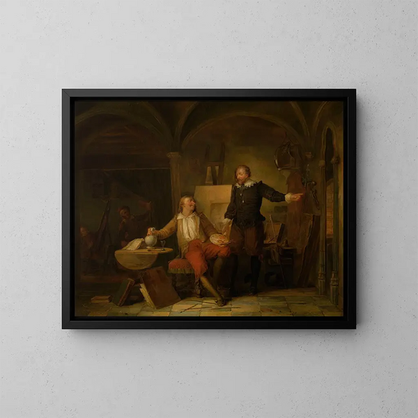 L'Atelier du peintre Joos van Craesbeeck - Nicaise De Keyser — oprawiony obraz na ścianie