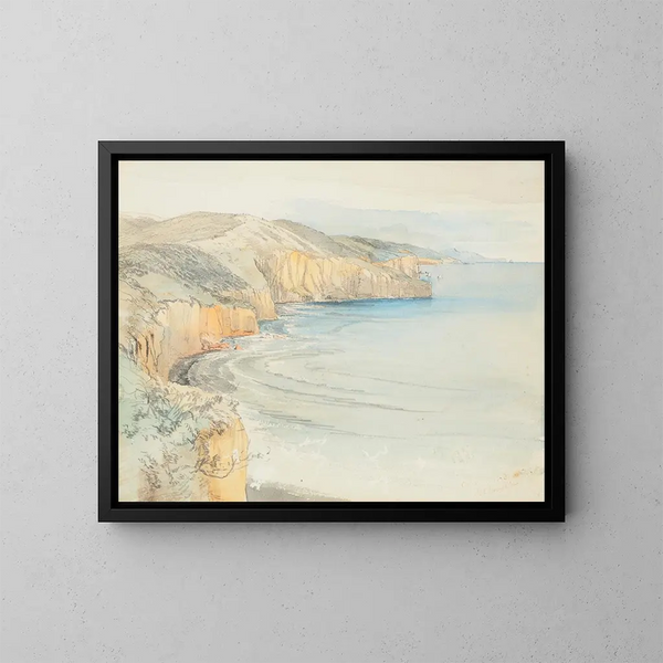 Côte near Dunedin - Nicholas Chevalier — oprawiony obraz na ścianie