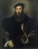 Portret dżentelmena z sokolnikiem - Niccolò dell'Abate — widok dzieła