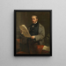 Portret Jacoba de Vos Jacobszoon 1803-1878 Amsterdam Kolekcjoner sztuki i właściciel galerii historycznej De Vos - Nicolaas Pieneman — oprawiony obraz na ścianie