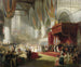 Inauguracja króla Wilhelma II w Nieuwe Kerk w Amsterdamie 28 listopada 1840 - Nicolaas Pieneman — widok dzieła