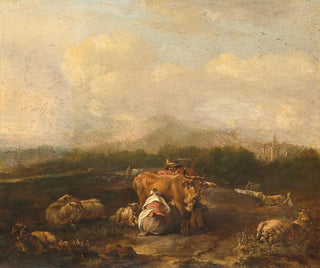 Nicolaes van Helt Stockade - Italian Landscape with Cattle.webp