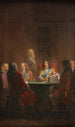 Christian V przedstawia prawo duńskie 1683 - Nicolai Abildgaard — widok dzieła