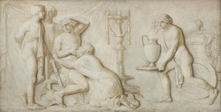 Nicolai Abildgaard - King Priam Pleading with Achilles for the Corpse of Hector.webp