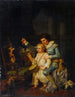 Dzieci bawiących się z psem - Nicolas-André Monsiau — widok dzieła