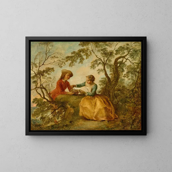 Le Nid d'oiseaux - Nicolas Lancret — oprawiony obraz na ścianie
