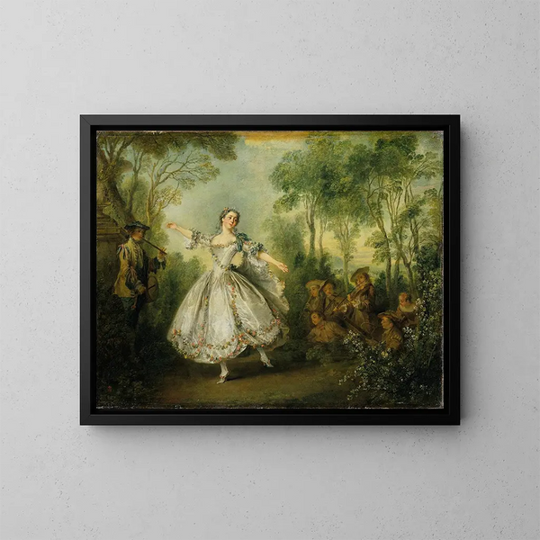 Mademoiselle de Camargo - Nicolas Lancret — oprawiony obraz na ścianie