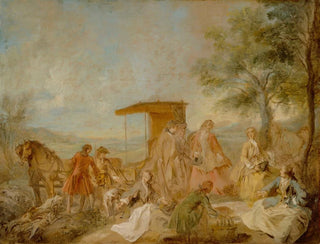 Le Repas de la Chasse - Nicolas Lancret — widok dzieła