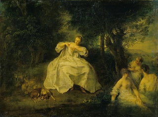 Kobiety kąpiące się - Nicolas Lancret — widok dzieła