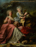 Madame Langlois de Falaise i jej córki, hrabiny de Mo de Sons - Nicolas Pérsevál — widok dzieła