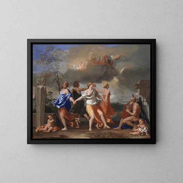 Tańcząca w rytmie epoki - Nicolas Poussin — oprawiony obraz na ścianie