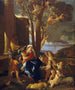 Rodzina Święta z świętym Janem Chrzcicielem - Nicolas Poussin — widok dzieła