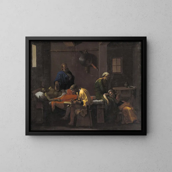Le Testament d'Eudamidas - Nicolas Poussin — oprawiony obraz na ścianie