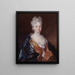 Portret Anne Thérèse de Marguenat de Courcelles, marquise de Lambert 1647-1733 - Nicolas de Largillière — oprawiony obraz na ścianie