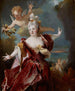 Portret aktorki Marie-Anne de Châteauneuf zwanej Mlle Duclos 1664-1747 w roli Ariadne - Nicolas de Largillière — widok dzieła
