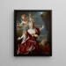 Portret aktorki Marie-Anne de Châteauneuf zwanej Mlle Duclos 1664-1747 w roli Ariadne - Nicolas de Largillière — oprawiony obraz na ścianie