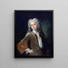 Portret młodego mężczyzny z peruką - Nicolas de Largillière — oprawiony obraz na ścianie