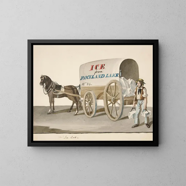 Le Chariot de Glace - Nicolino Calyo — oprawiony obraz na ścianie