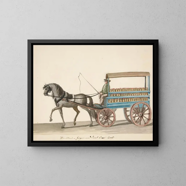 Le chariot de ginger ale et de root beer - Nicolino Calyo — oprawiony obraz na ścianie