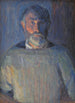 Portret artysty w świetle lampy - Niels Larsen Stevns — widok dzieła