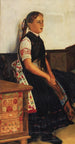 Portret młodej kobiety w tradycyjnym stroju - Nikolai Vasilievich Haritonoff — widok dzieła