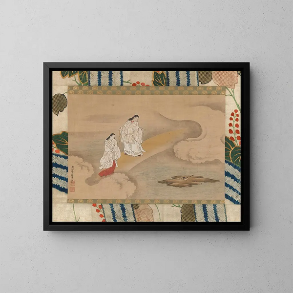 Le dieu Izanagi et la déesse Izanami - Nishikawa Sukenobu — oprawiony obraz na ścianie