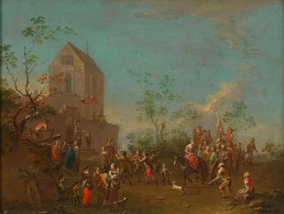 Norbert Joseph Carl Grund - Festlicher Zug vor einer Kirche.webp