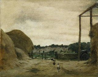 Norman Garstin - Burford from West Hall Hill farmyard.webp
